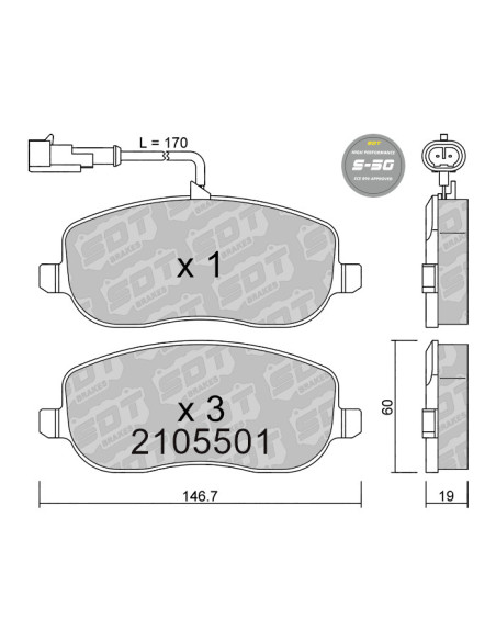 FRONT HIGH PERFORMANCE BRAKEPADS S50 FIAT CROMA