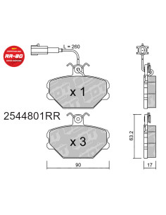 FRONT RACING BRAKEPADS RR80 FIAT TEMPRA TIPO LANCIA DEDRA YUGO FLORIDA MIAMI SANA