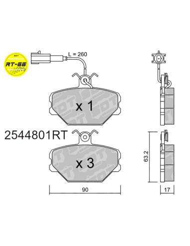 FRONT RACING BRAKEPADS RT66 FIAT TEMPRA TIPO LANCIA DEDRA YUGO FLORIDA MIAMI SANA