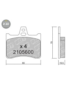 REAR HIGH PERFORMANCE BRAKEPADS S50 CITROEN CX XANTIA XM