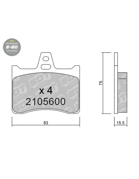 Pastillas De Freno Traseras High Performance S50 Citroen Cx Xantia Xm