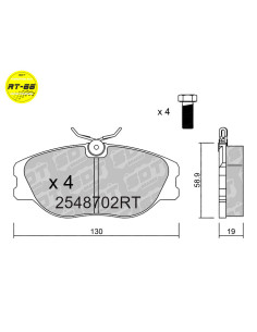 Pastillas De Freno Delanteras Racing Rt66 Renault Clio Mk2 Rs Megane Sport Spider