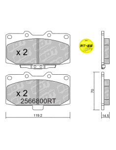 FRONT RACING BRAKEPADS RT66 NISSAN 200SX S14 300ZX Z32 SUBARU IMPREZA WRX TOYOTA HDJ80