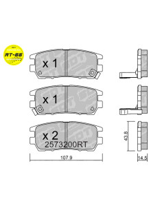 RACING BRAKEPADS RT66 MITSUBISHI