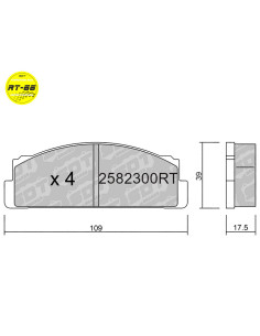 FRONT RACING BRAKEPADS RT66 AUTOBIANCHI A112 FIAT 124 131 PANDA SEAT 127 FURA ZASTAVA YUGO