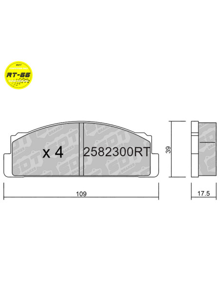 Pastillas De Freno Delanteras Racing Rt66 Autobianchi A112 Fiat 124 131 Panda Seat 127 Fura Zastava Yugo
