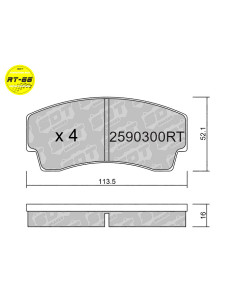 Pastillas De Freno Racing Rt66 Alcon Pnf4463 Ap Racing Hyundai Accent Cup Ksport Peugeot 206 Xs Rallye Vmaxx 4 Pistones