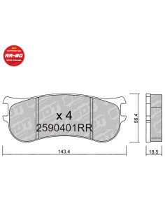RACING BRAKEPADS RR80 PFC 7915 ZR34 RENAULT CLIO R3T