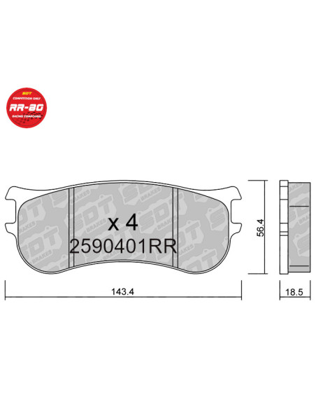 RACING BRAKEPADS RR80 PFC 7915 ZR34 RENAULT CLIO R3T