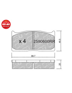 Pastillas De Freno Racing Rr80 Ap Racing Brembo Formula Classic Willwood
