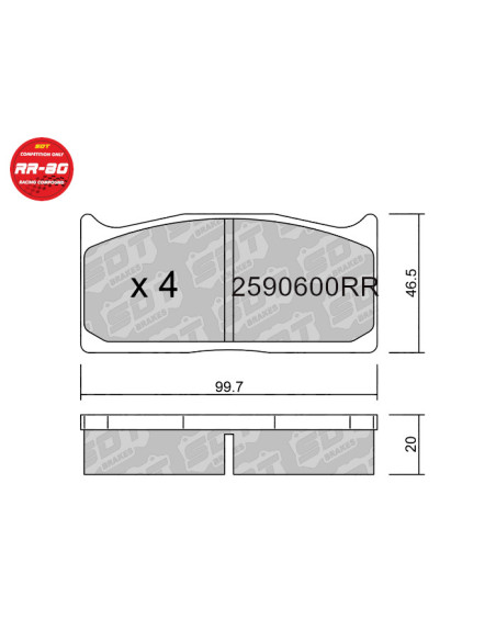 RACING BRAKEPADS RR80 AP RACING BREMBO FORMULA CLASSIC WILLWOOD