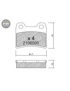 REAR HIGH PERFORMANCE BRAKEPADS S50 FORD ESCORT KIA SEPHIA