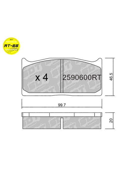 RACING BRAKEPADS RT66 AP RACING BREMBO FORMULA CLASSIC WILLWOOD