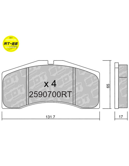 RACING BRAKEPADS RT66 AUDI 80 RS2 PORSCHE 911 996 959 968 STOPTECH ST40