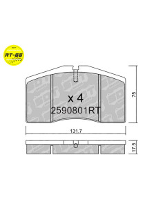 RACING BRAKEPADS RT66 COMPBRAKE PRO RACE 7 PORSCHE 911 928 968