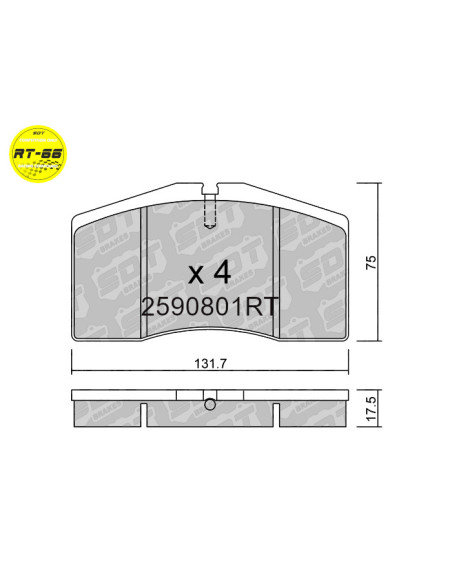 RACING BRAKEPADS RT66 COMPBRAKE PRO RACE 7 PORSCHE 911 928 968
