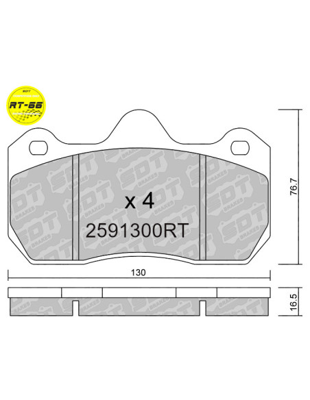 FRONT RACING BRAKEPADS RT66 AP RACING GALFER LOTUS RENAULT SEAT TRASERAS MCLAREN MP4