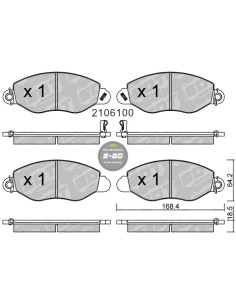 FRONT HIGH PERFORMANCE BRAKEPADS S50 FORD COMMERCIAL TRANSIT (2000-2006)