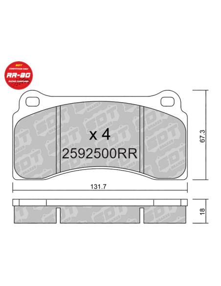 Pastillas De Freno Racing Rr80 Dodge Viper Ferrari F40 F50 Lamborghini Diablo Gallardo Murcielago