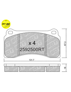 RACING BRAKEPADS RT66 DODGE VIPER FERRARI F40 F50 LAMBORGHINI DIABLO GALLARDO MURCIELAGO