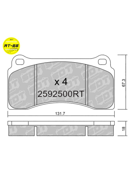 RACING BRAKEPADS RT66 DODGE VIPER FERRARI F40 F50 LAMBORGHINI DIABLO GALLARDO MURCIELAGO