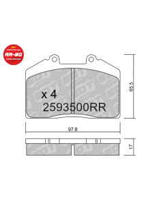 RACING BRAKEPADS RR80 ALCON BREMBO FERRARI 348 456 F355 PORSCHE 911 964 STOPTECH ST41