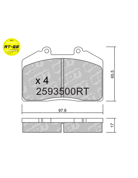 RACING BRAKEPADS RT66 ALCON  BREMBO FERRARI 348 456 F355 PORSCHE 911 964 STOPTECH ST41
