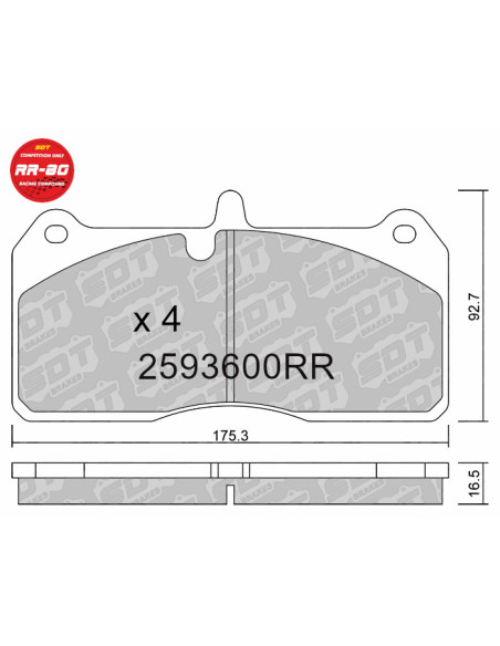 RACING BRAKEPADS RR80 AP RACING PRO5000 Radical CP8520 CP8521 CP8522 CP9560 CP9561 CP9562