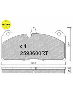 Pastillas De Freno Racing Rt66 Ap Racing Pro5000 Radical Cp8520 Cp8521 Cp8522 Cp9560 Cp9561 Cp9562
