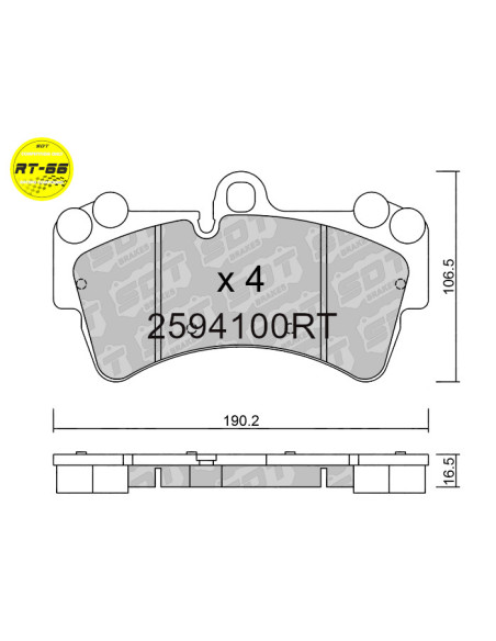 FRONT RACING BRAKEPADS RT66 AUDI Q7 BREMBO Z18 PORSCHE CAYENNE VW TOAUREG