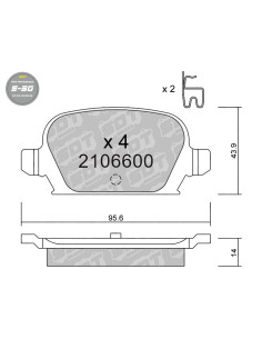 FRONT HIGH PERFORMANCE BRAKEPADS S50 OPEL CORSA C TIGRA A