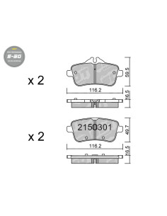 REAR HIGH PERFORMANCE BRAKEPADS S50 MERCEDES BENZ GL X166 63AMG ML 166 63 AMG