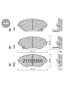 Pastillas De Freno Delanteras High Performance S50 Toyota C-Hr X1 Corolla E21