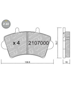 FRONT HIGH PERFORMANCE BRAKEPADS S50 NISSAN INTERSTAR OPEL MOVANO RENAULT MASTER