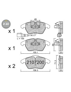 Front High Performance brakepads S50 Audi A3 8P Seat Ibiza 6J 6L Leon 1P Skoda Fabia 5J VW Golf V VI Scirocco