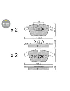 Pastillas De Freno Delanteras High Performance S50 Citroen C4 Ds4 C4 Picasso Ds5 / Ds Ds4 Ds5 Peugeot 5008