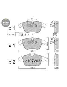 FRONT HIGH PERFORMANCE BRAKEPADS S50 AUDI Q3 SEAT ALHAMBRA VOLKSWAGEN SHARAN TIGUAN