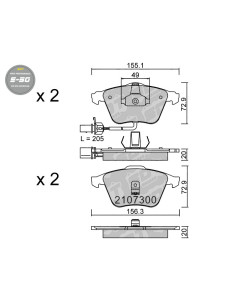 Pastillas De Freno Delanteras High Performance S50 Audi A6 4B A6 Allroad 4Bh