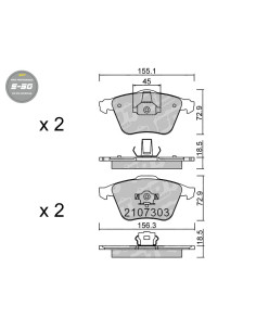 Pastillas De Freno Delanteras High Performance S50 Ford Focus St Mk2 Mazda 3 Bk 2.3I Mps Volvo C30 T5