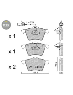 Pastillas De Freno Delanteras High Performance S50 Ford Galaxy Seat Alhambra Vw Sharan