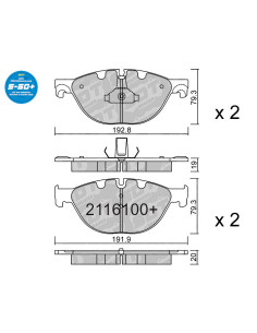 FRONT HIGH PERFORMANCE PLUS BRAKEPADS S50+ BMW 5 F10 F11 5 GT F07 6 F06 7 F01