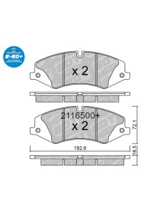 FRONT HIGH PERFORMANCE PLUS BRAKEPADS S50+ LAND ROVER DISCOVERY IV V8 RANGE ROVER V6 Supercharged