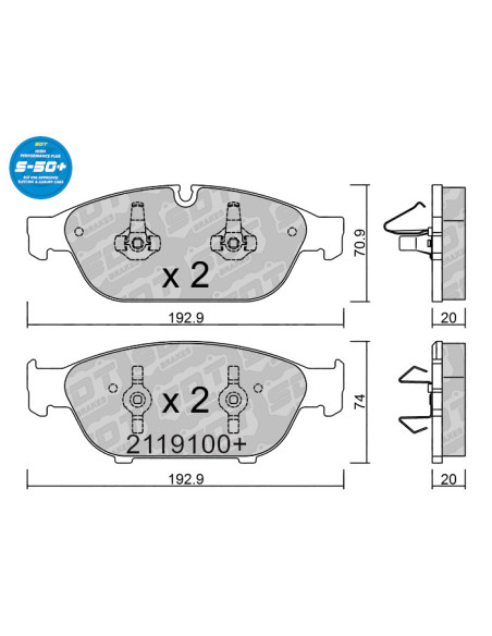 Pastillas De Freno Delanteras High Performance Plus S50+ Audi A6 4G A7 4G A8 4H