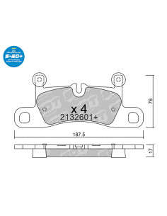 REAR HIGH PERFORMANCE PLUS BRAKEPADS S50+ PORSCHE CAYENNE 958 / VW TOUAREG 7P