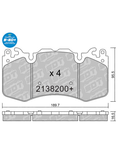 Pastillas De Freno Delanteras High Performance Plus S50+ Range Rover / Range Rover Sport (Pinza De Freno Brembo)