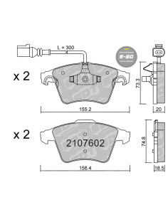 FRONT HIGH PERFORMANCE BRAKEPADS S50 VOLKSWAGEN TOUAREG 2.5 R5 TDI 7LA  OFF-ROAD