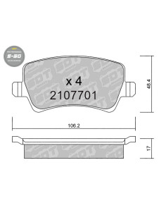 REAR HIGH PERFORMANCE BRAKEPADS S50 FORD GALAXY S-MAX RANGE ROVER EVOQUE VOLVO S60 V60 V70 XC60 XC70