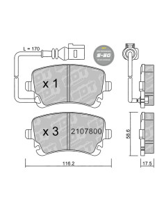 REAR HIGH PERFORMANCE BRAKEPADS S50 AUDI A4 A6 A8 VOLKSWAGEN TRASNPORTER T5 T6 MULTIVAN T5