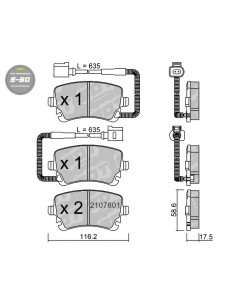 REAR HIGH PERFORMANCE BRAKEPADS S50 VOLKSWAGEN PHAETON 3D