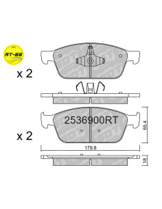 Pastillas De Freno Delanteras Racing Rt66 Ford Focus Iii St Kuga Ii